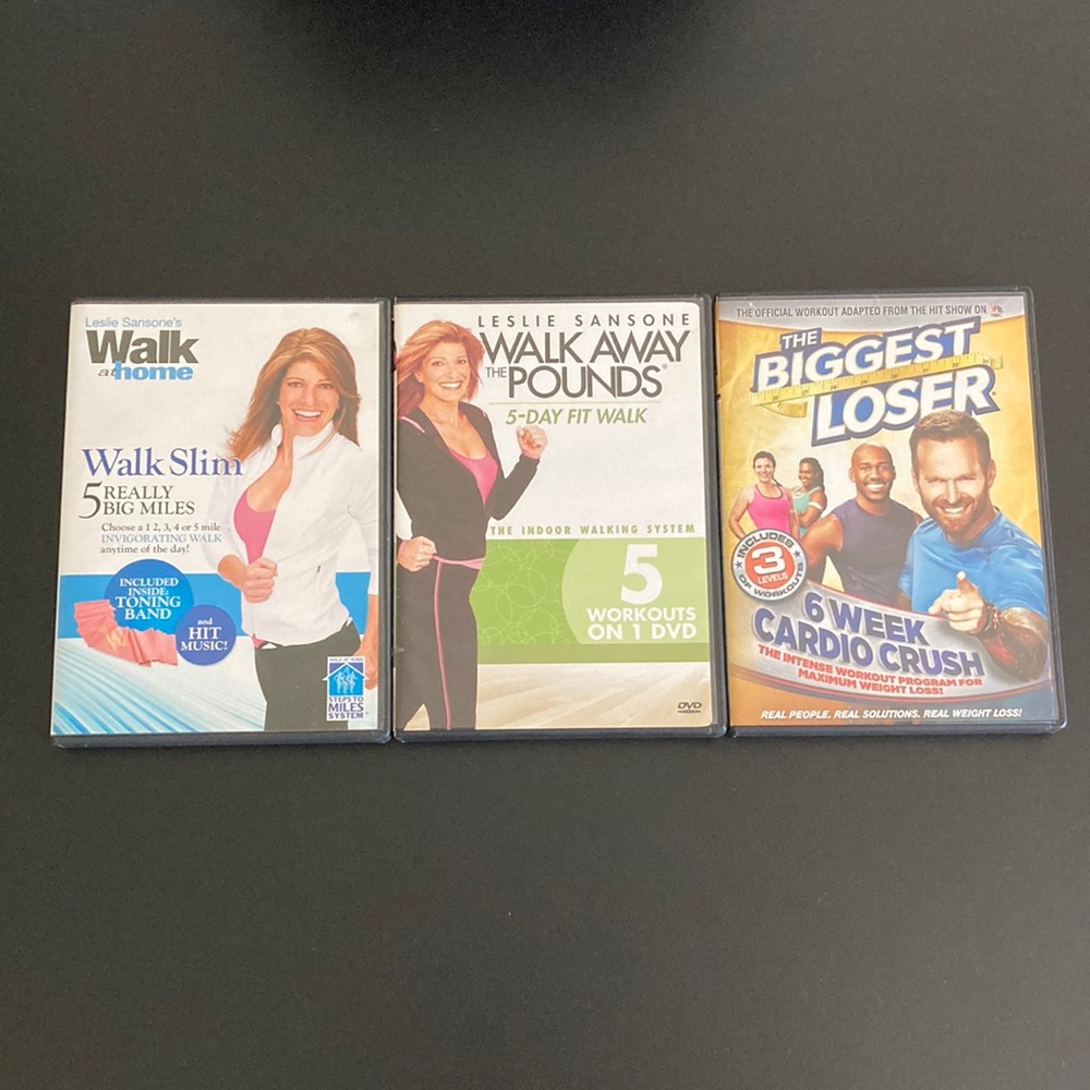 Fitness Workout DVD Bundle - Leslie Sansone Walk Away the Pounds & Biggest Loser